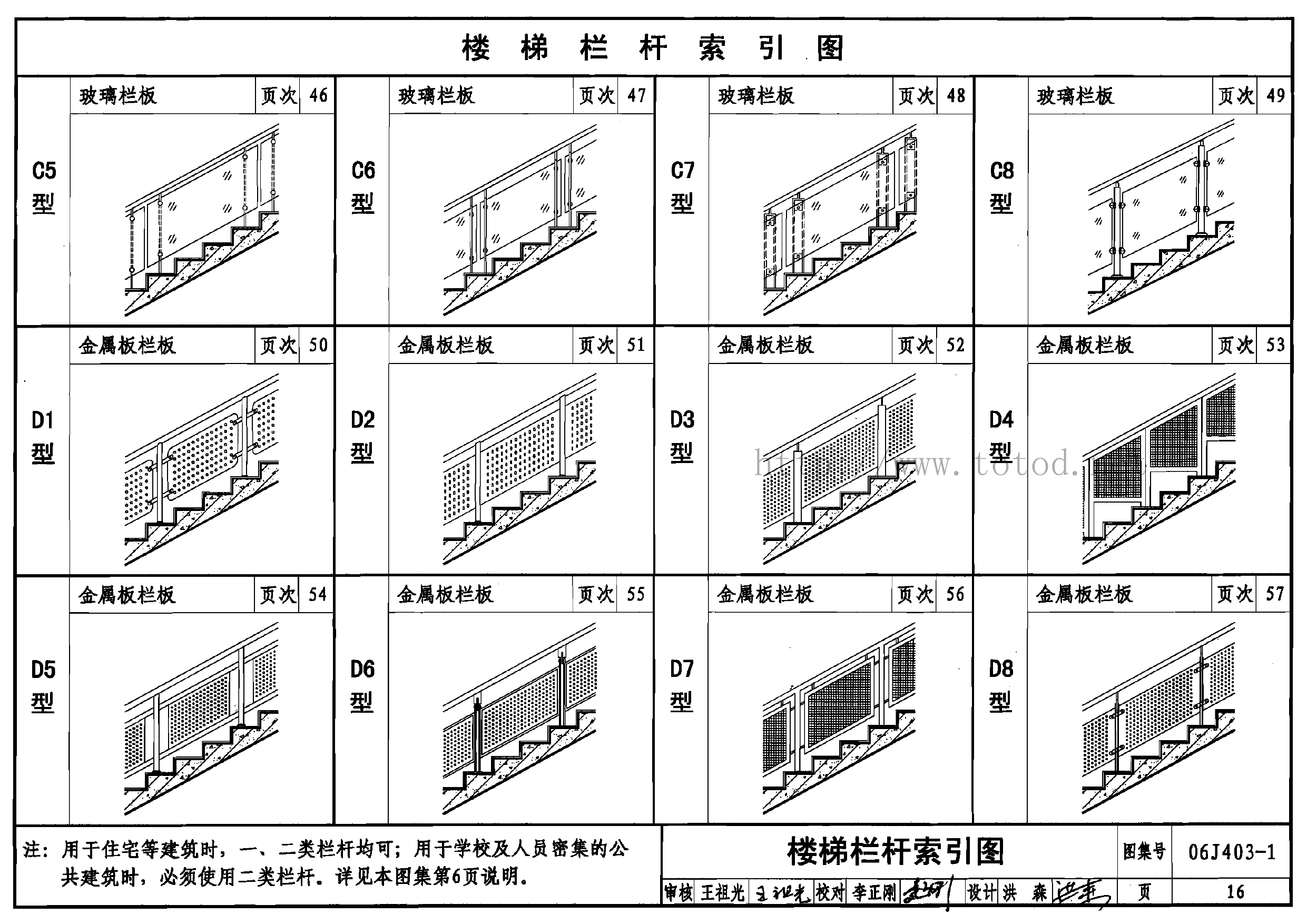 06J403-1：楼梯 栏杆 栏板（一） - 国家建筑标准设计网